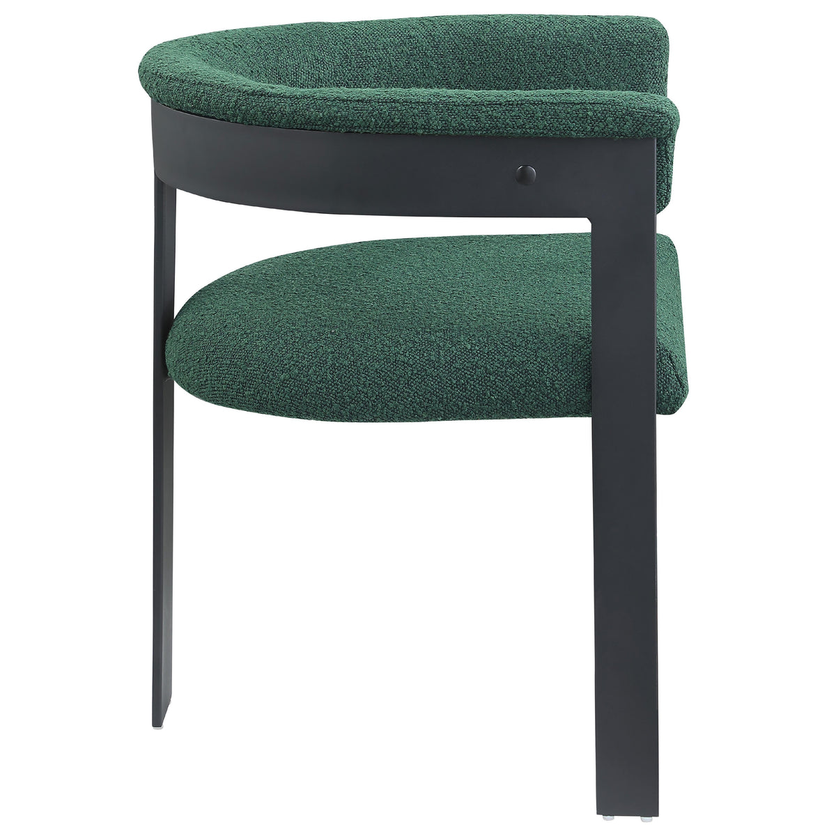 Meridian Romeo Green Boucle Fabric Dining Chair