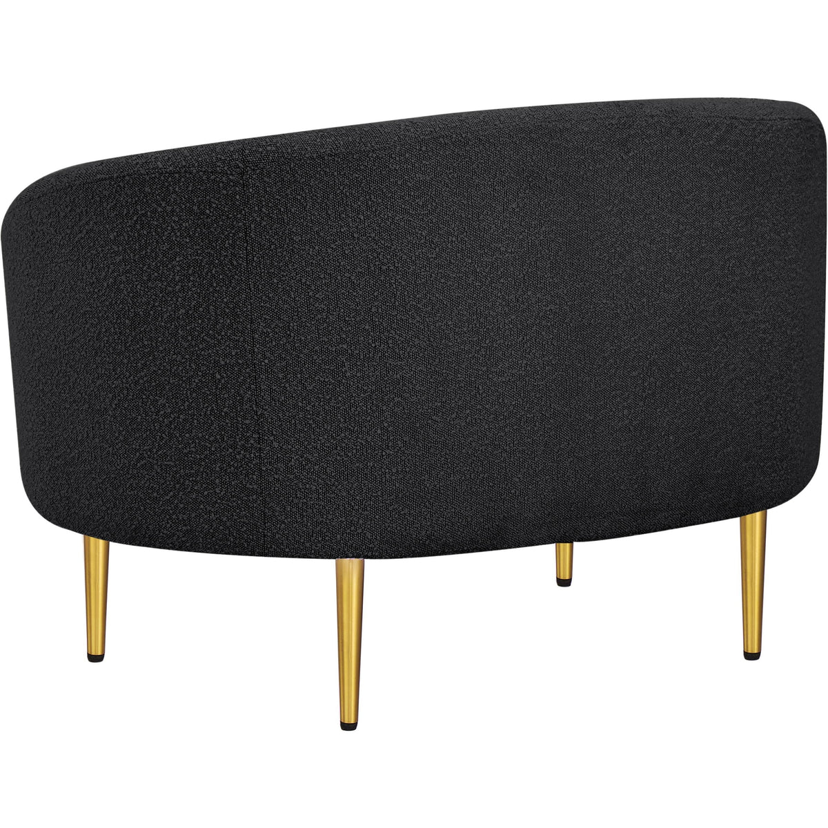 Meridian Ritz Black Boucle Fabric Chair