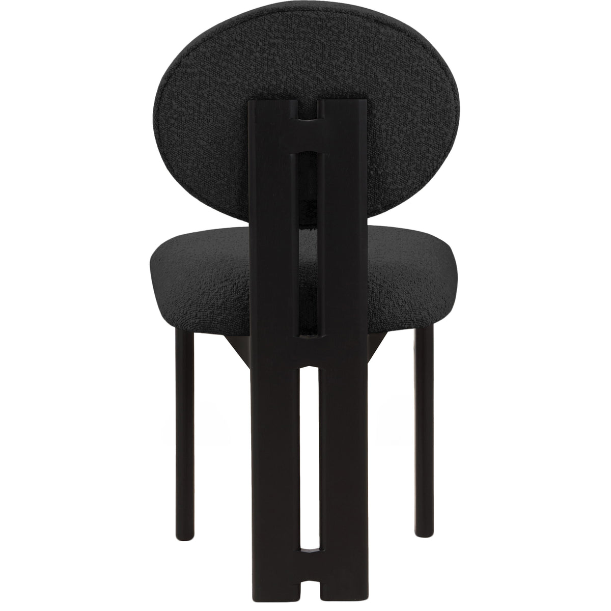 Meridian Napa Black Boucle Fabric Dining Chair