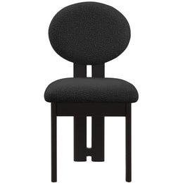 Meridian Napa Black Boucle Fabric Dining Chair