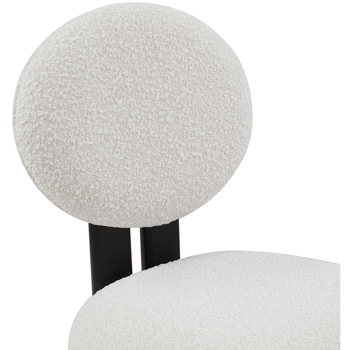 Meridian Napa Cream Boucle Fabric Dining Chair