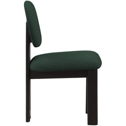 Meridian Napa Green Boucle Fabric Dining Chair