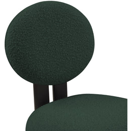 Meridian Napa Green Boucle Fabric Dining Chair