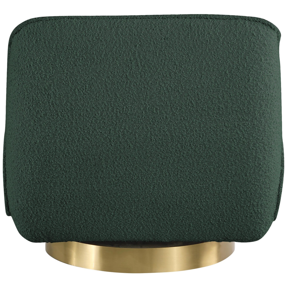 Meridian Geneva Green Boucle Fabric Swivel Accent Chair