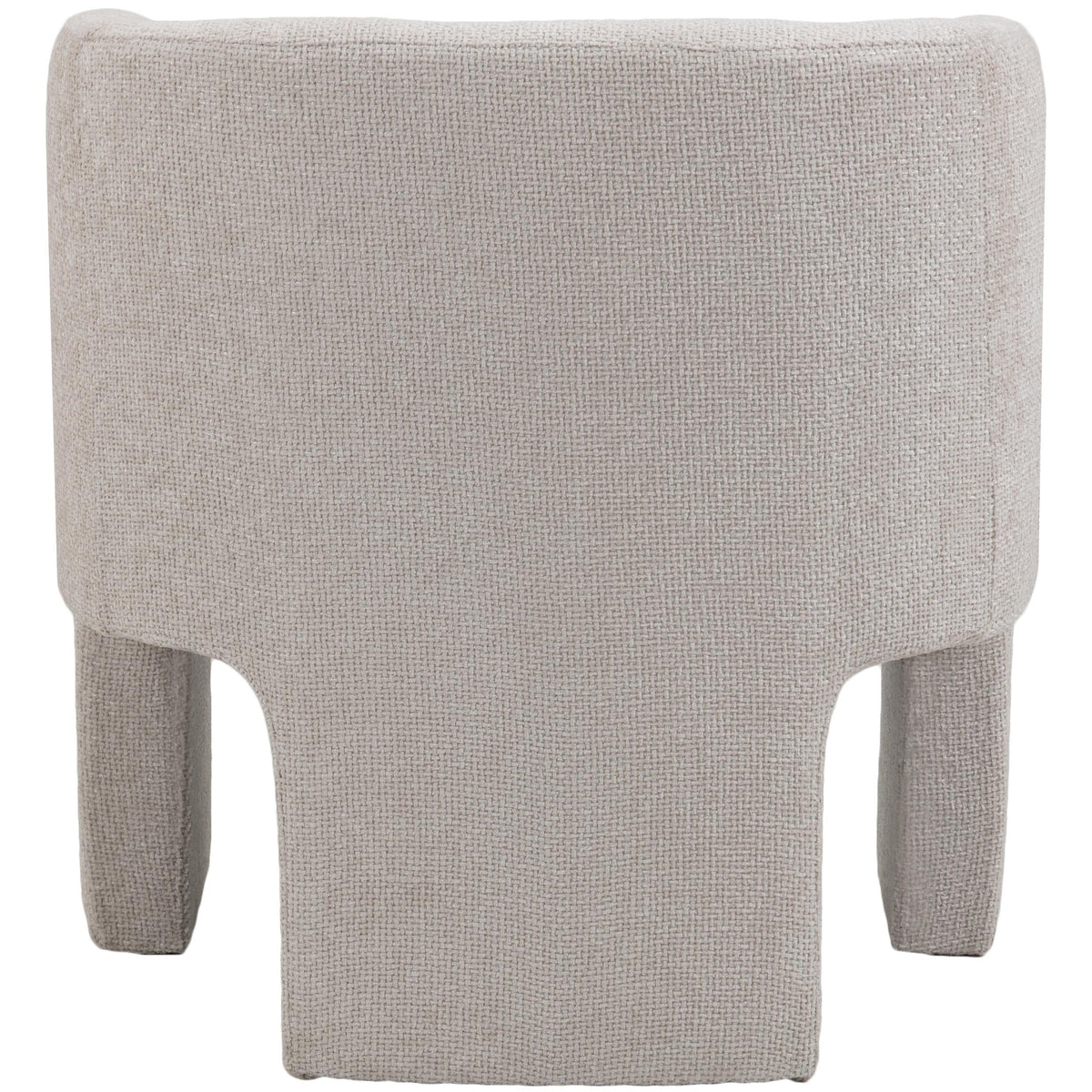 Meridian Sawyer Cream Chenille Fabric Accent Chair
