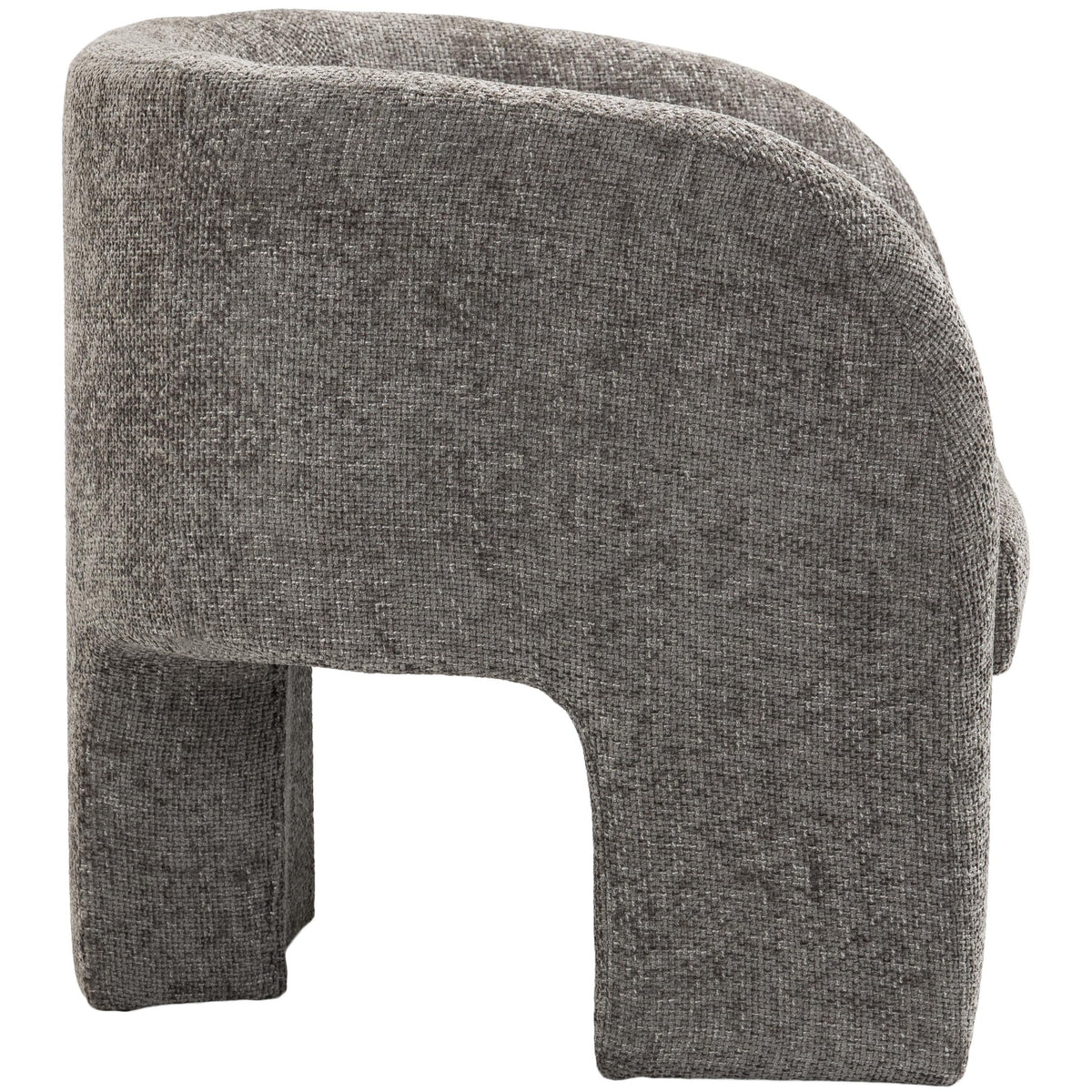 Meridian Sawyer Grey Chenille Fabric Accent Chair