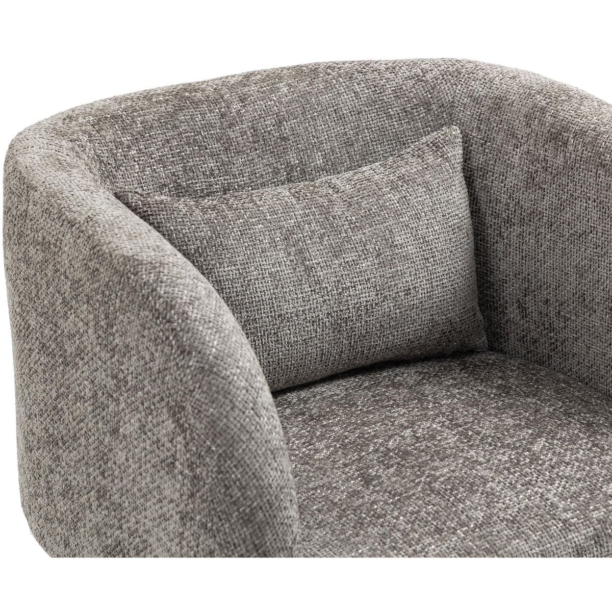 Meridian Sawyer Grey Chenille Fabric Accent Chair