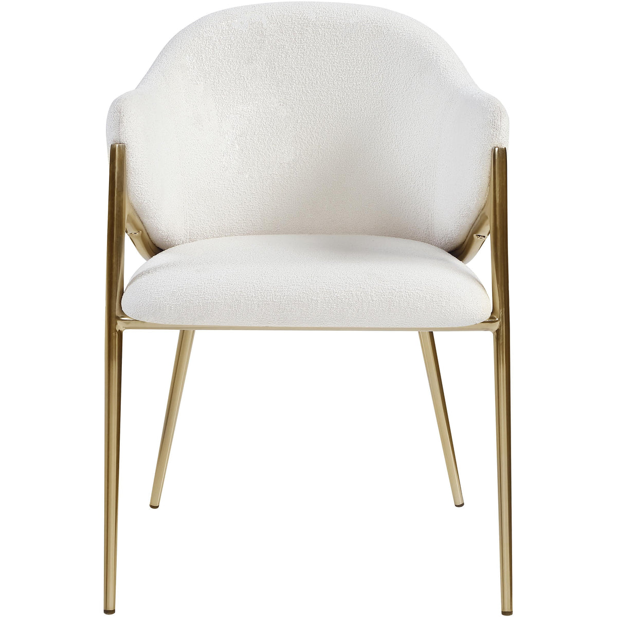 Meridian Nial Cream Boucle Fabric Dining Chair
