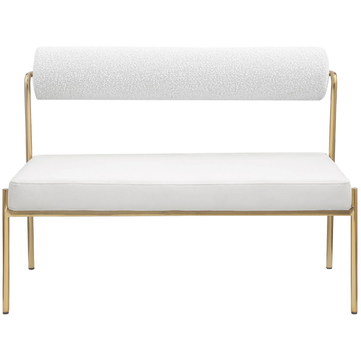Meridian Carly Cream Vegan Leather Bench