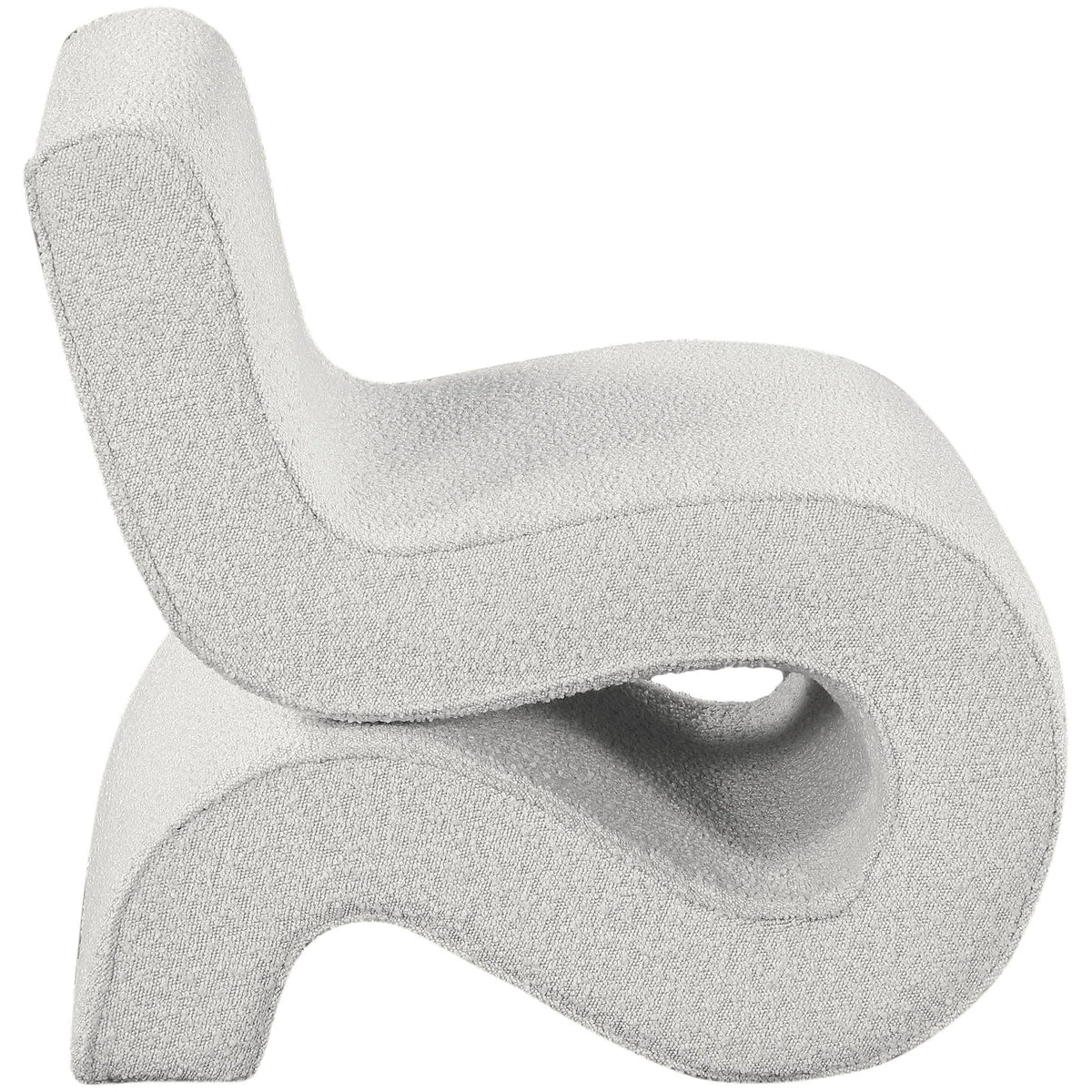 Meridian Desiree Cream Boucle Fabric Accent Chair