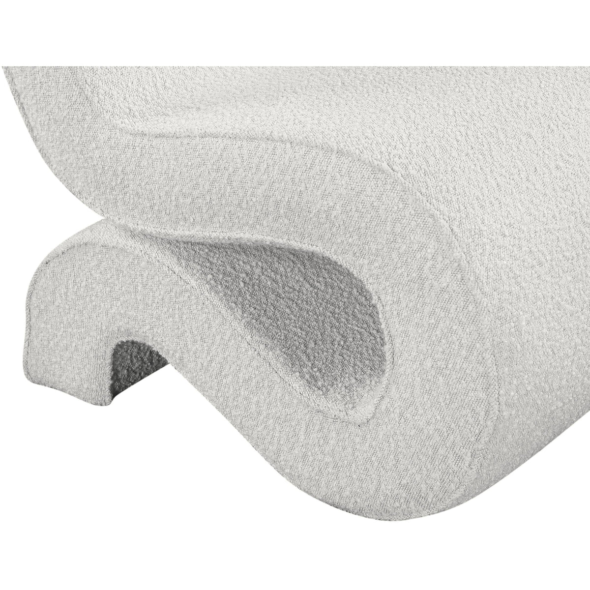Meridian Desiree Cream Boucle Fabric Accent Chair