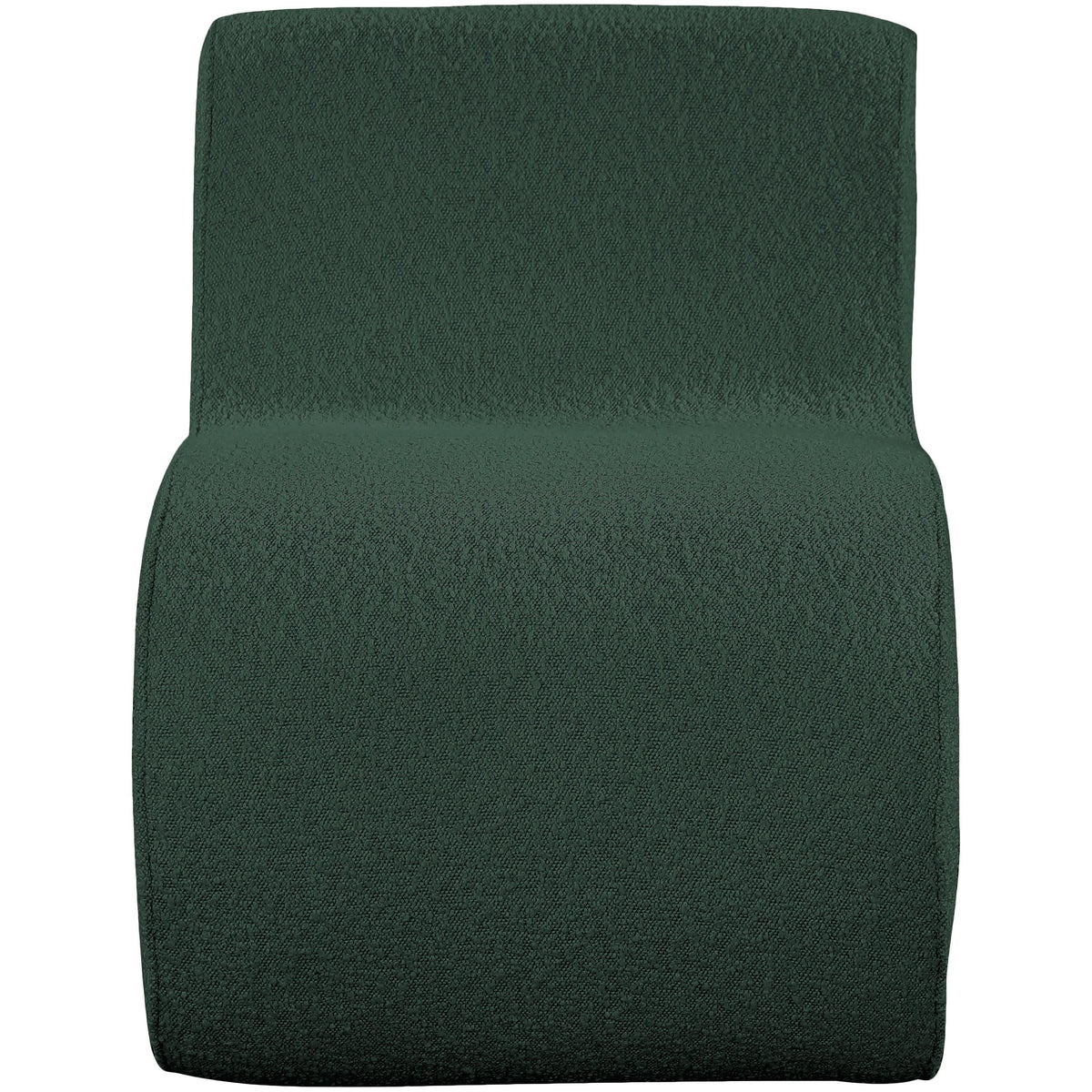 Meridian Desiree Green Boucle Fabric Accent Chair