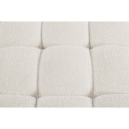 Meridian Ames Cream Boucle Fabric Armless