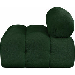 Meridian Ames Green Boucle Fabric Armless