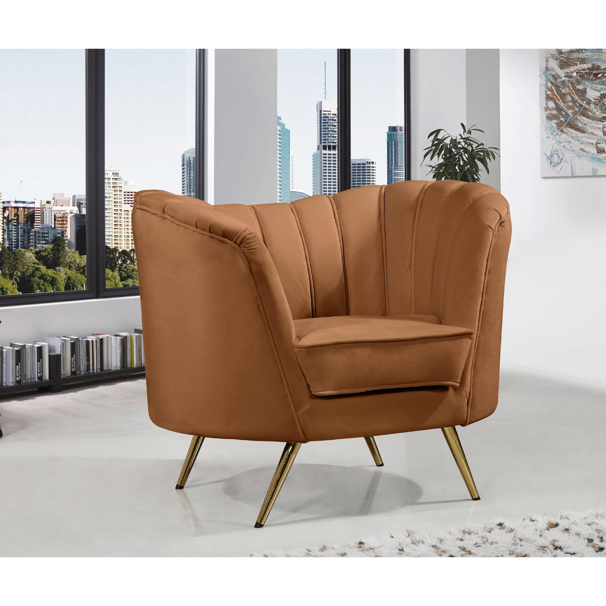 Meridian Margo Saddle Velvet Chair