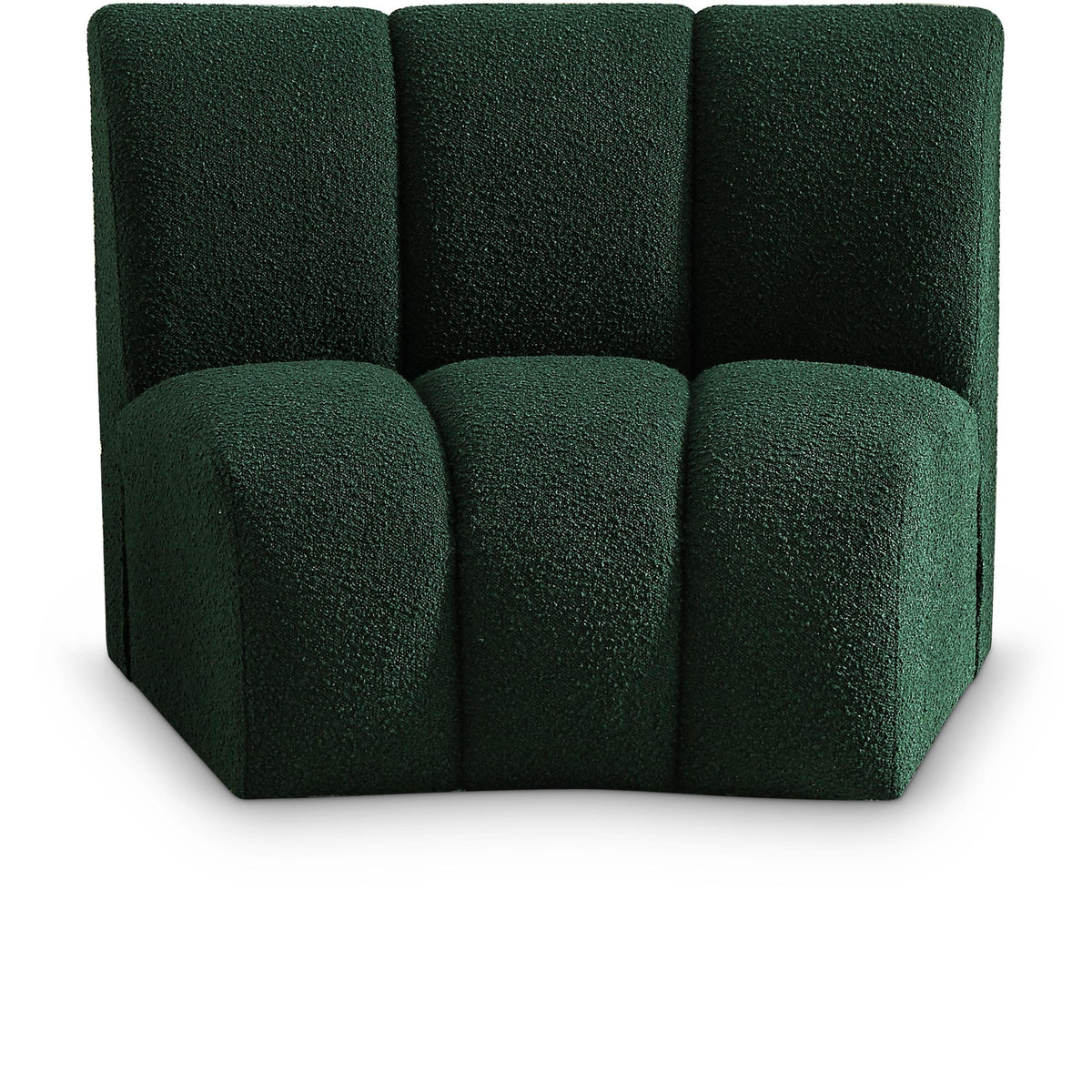 Meridian Infinity Green Boucle Fabric Modular Chair