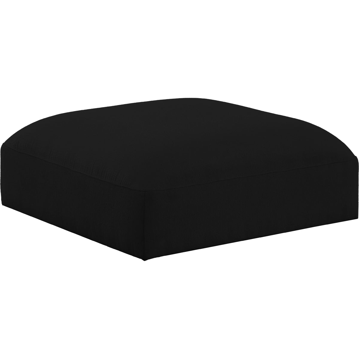 Meridian Ease Black Polyester Fabric Ottoman