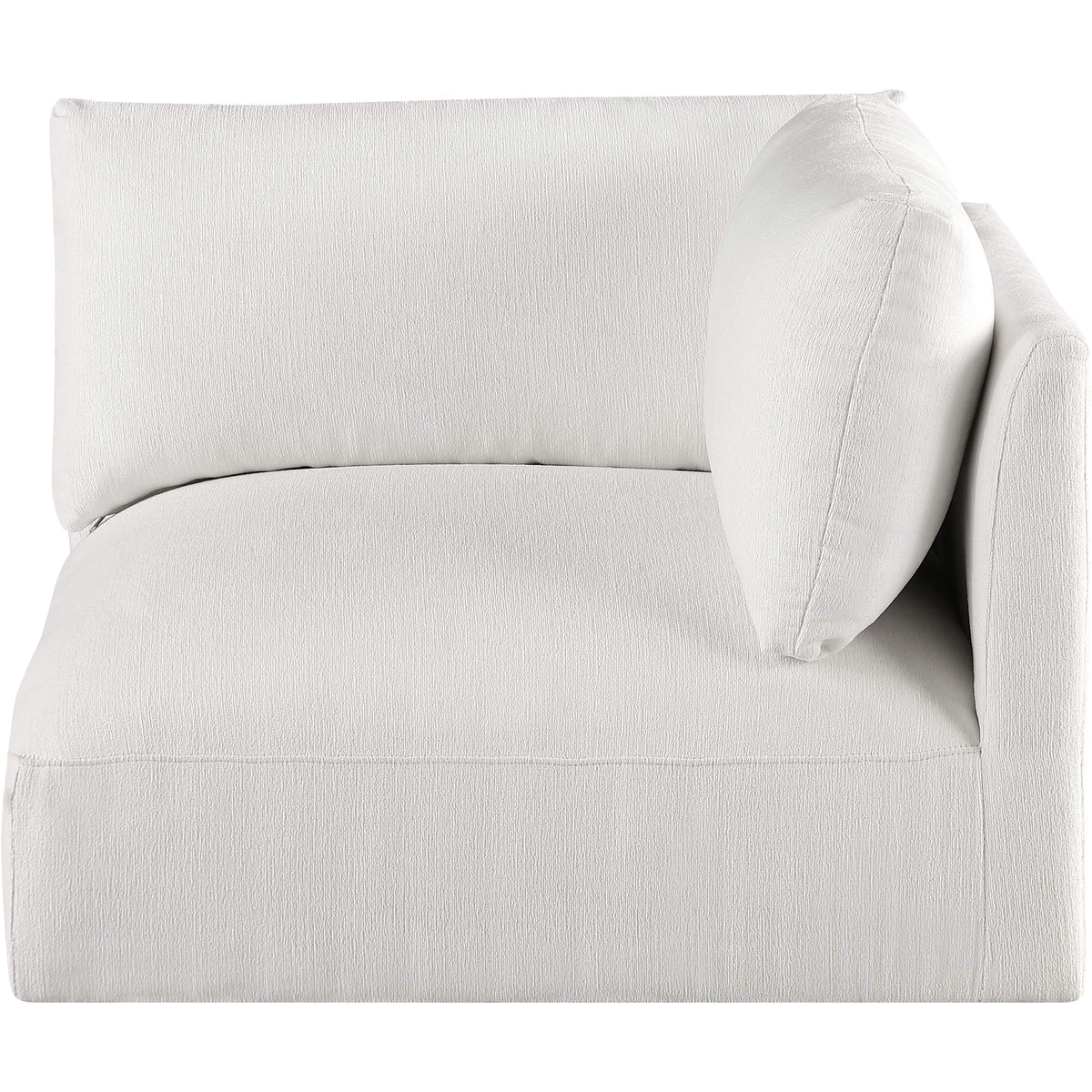 Meridian Ease Cream Polyester Fabric Corner