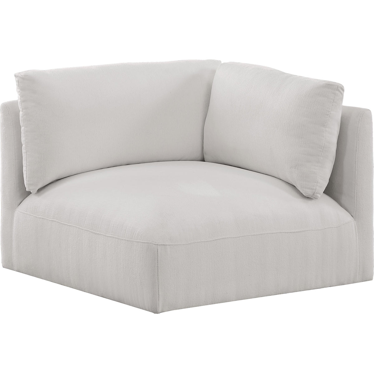 Meridian Ease Cream Polyester Fabric Corner