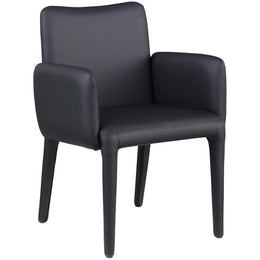 Meridian Pelle Black Vegan Leather Accent/Dining Chair