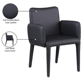 Meridian Pelle Black Vegan Leather Accent/Dining Chair