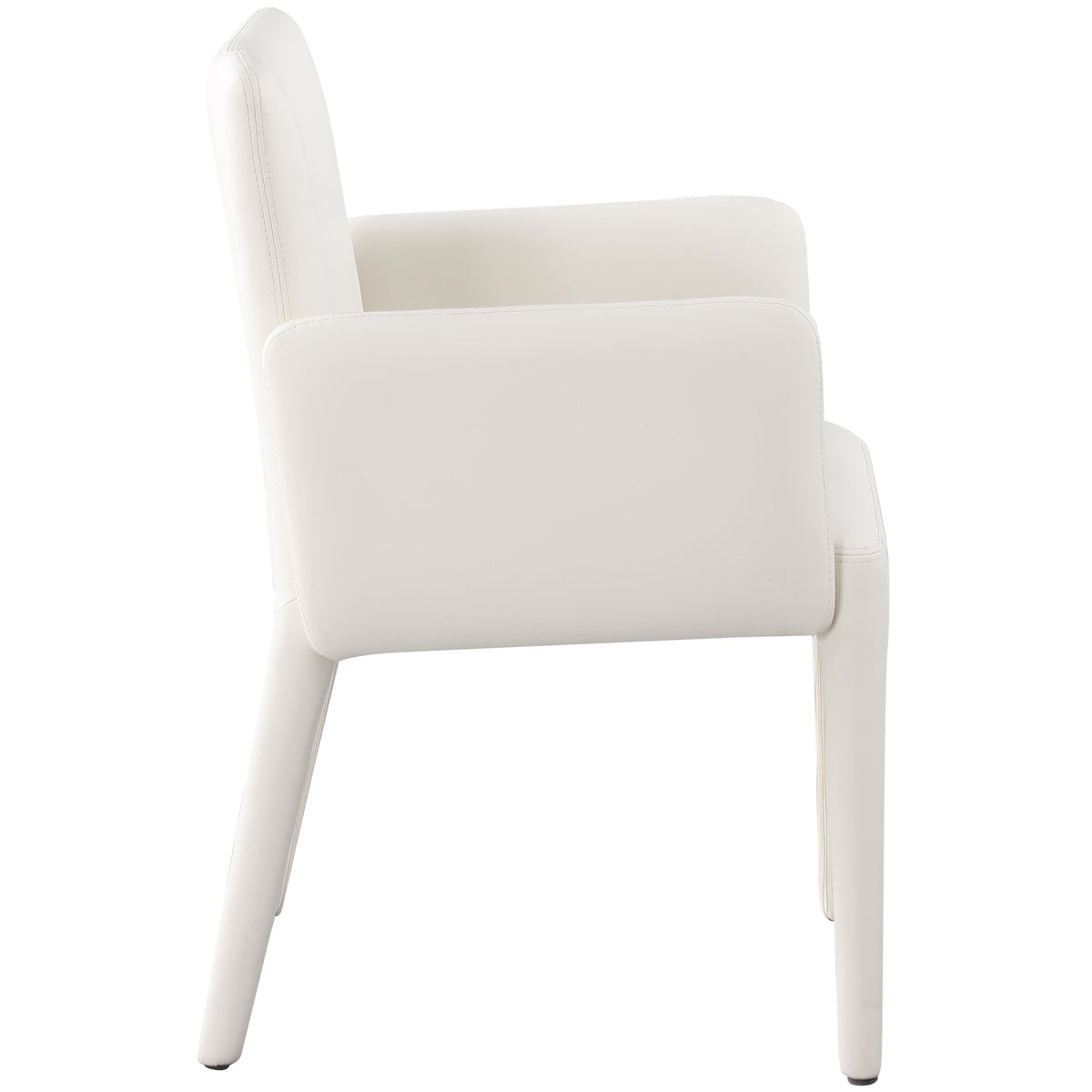Meridian Pelle Cream Vegan Leather Accent/Dining Chair