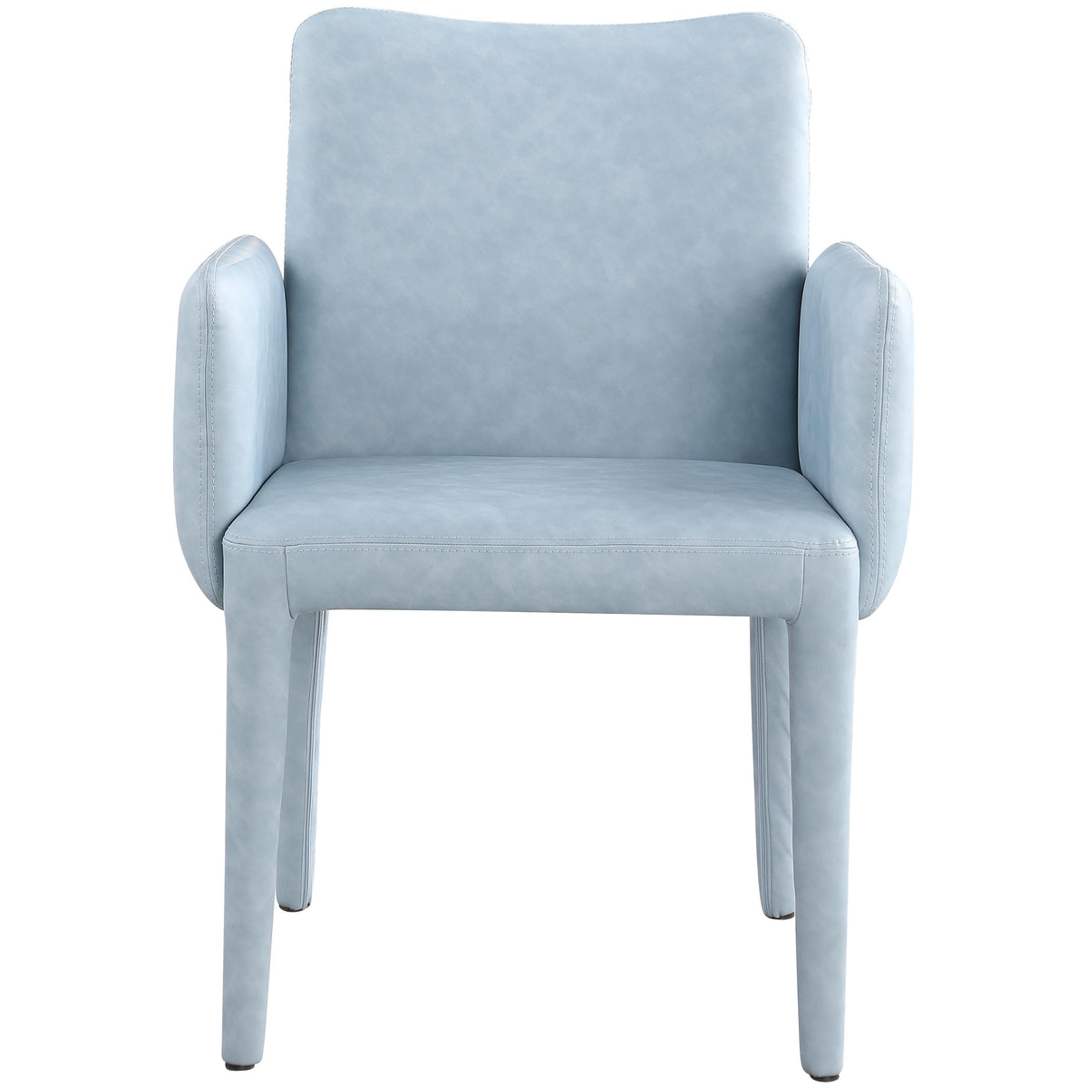 Meridian Pelle Light Blue Vegan Leather Accent/Dining Chair