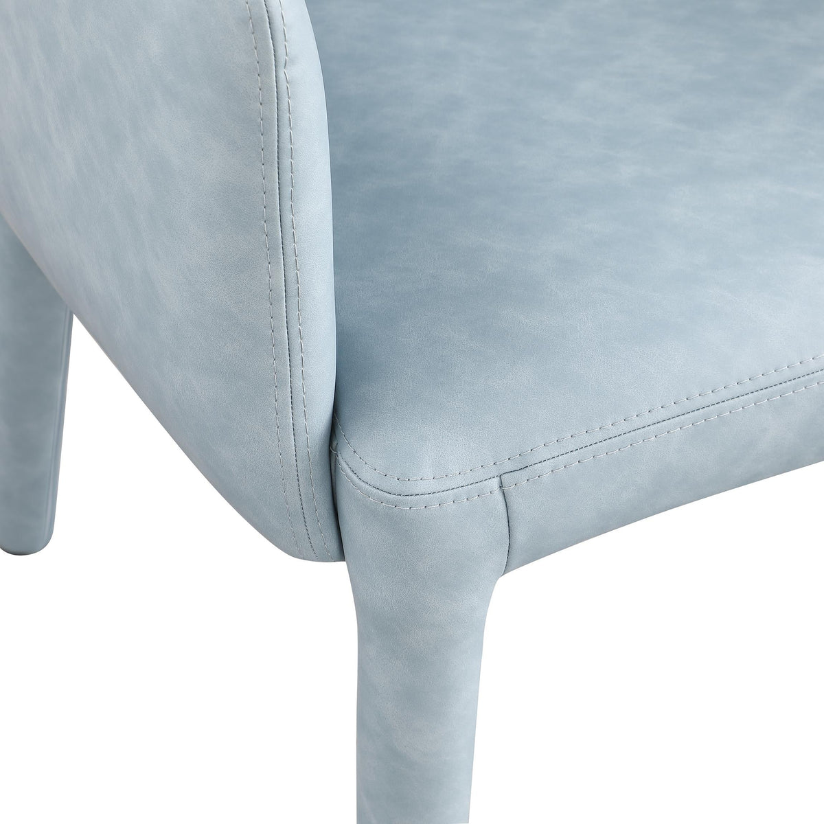 Meridian Pelle Light Blue Vegan Leather Accent/Dining Chair