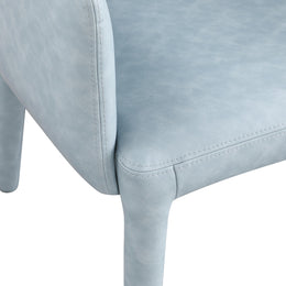Meridian Pelle Light Blue Vegan Leather Accent/Dining Chair