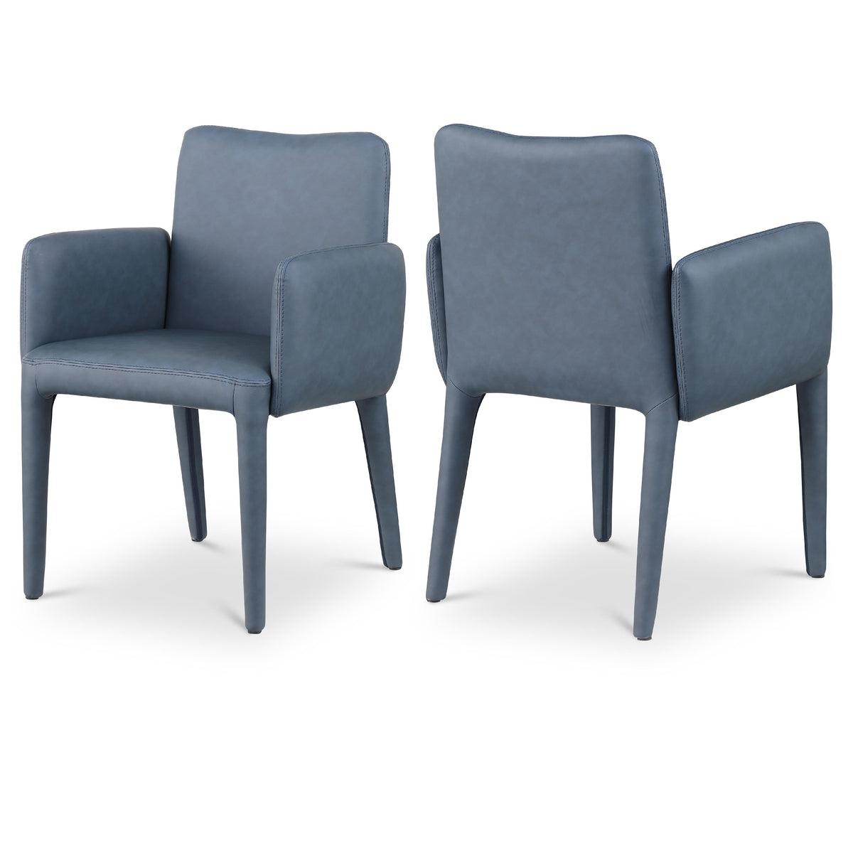 Meridian Pelle Navy Vegan Leather Accent/Dining Chair