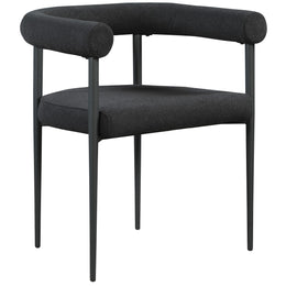 Meridian Louie Black Boucle Fabric Dining Chair
