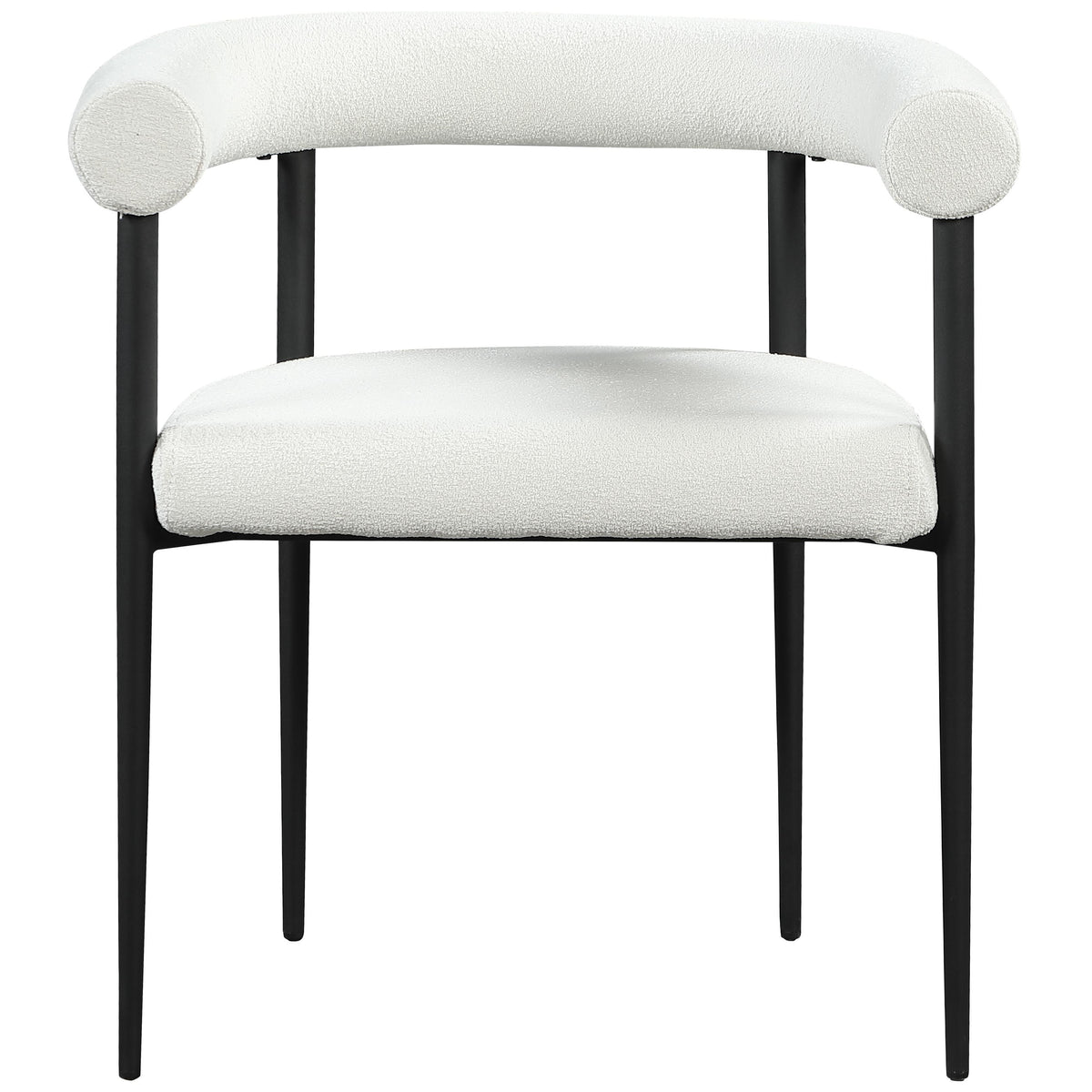 Meridian Louie Cream Boucle Fabric Dining Chair