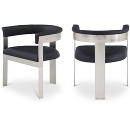 Meridian Romeo Black Vegan Leather Dining Chair