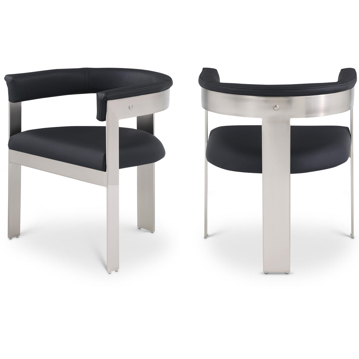 Meridian Romeo Black Vegan Leather Dining Chair