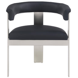 Meridian Romeo Black Vegan Leather Dining Chair