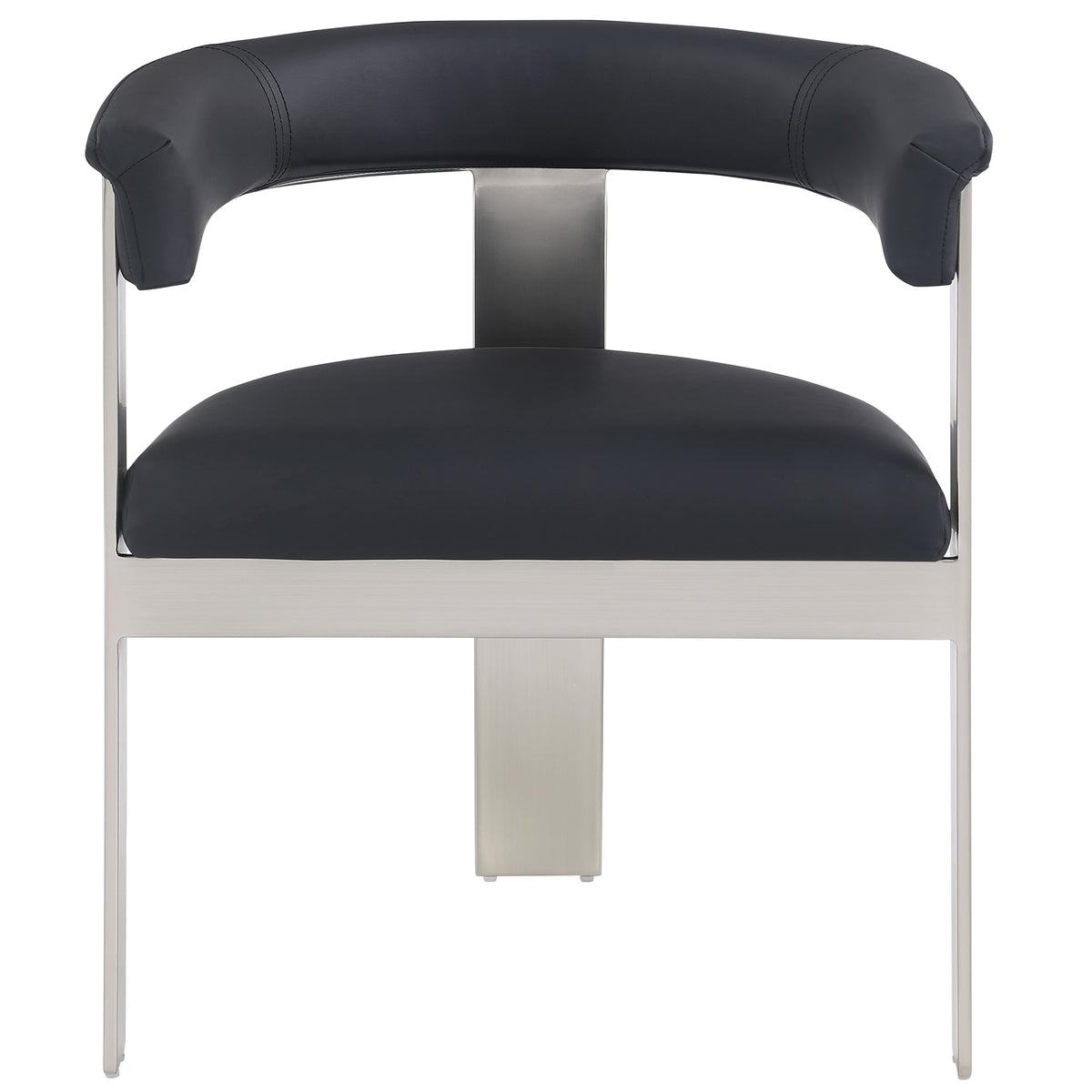 Meridian Romeo Black Vegan Leather Dining Chair