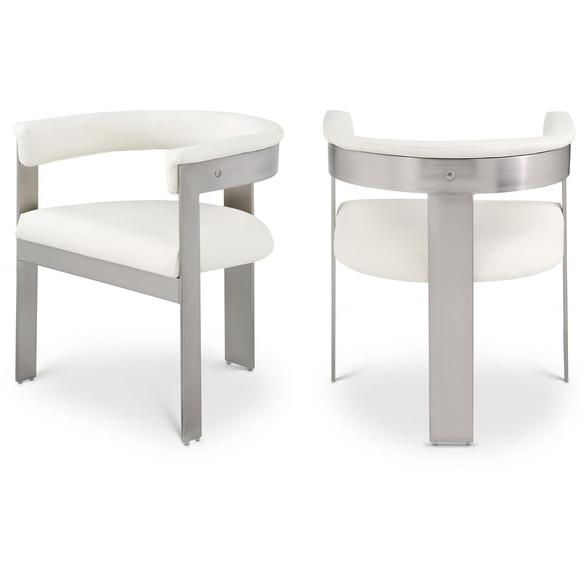 Meridian Romeo Cream Vegan Leather Dining Chair