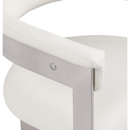 Meridian Romeo Cream Vegan Leather Dining Chair