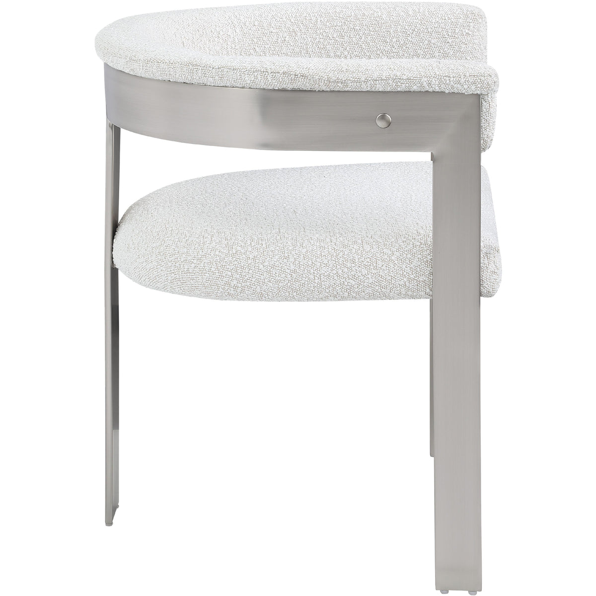 Meridian Romeo Cream Boucle Fabric Dining Chair