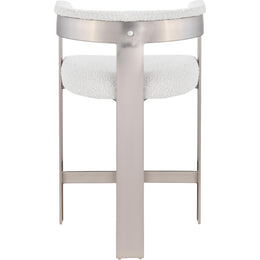 Meridian Romeo Cream Boucle Fabric Counter Stool
