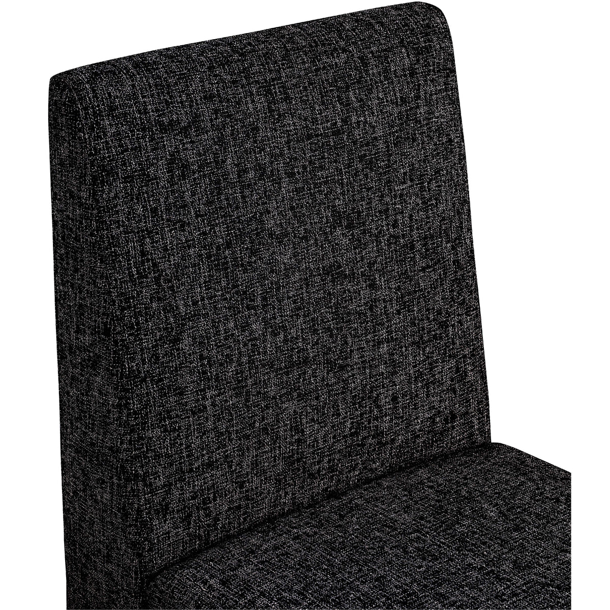Meridian Benson Black Linen Textured Fabric Dining Chair