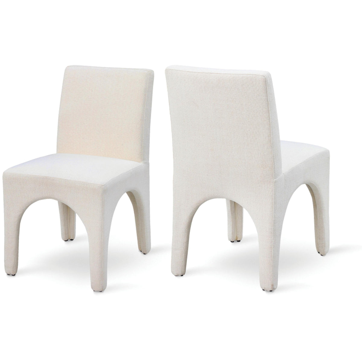 Meridian Gramercy Beige Linen Textured Fabric Dining Chair