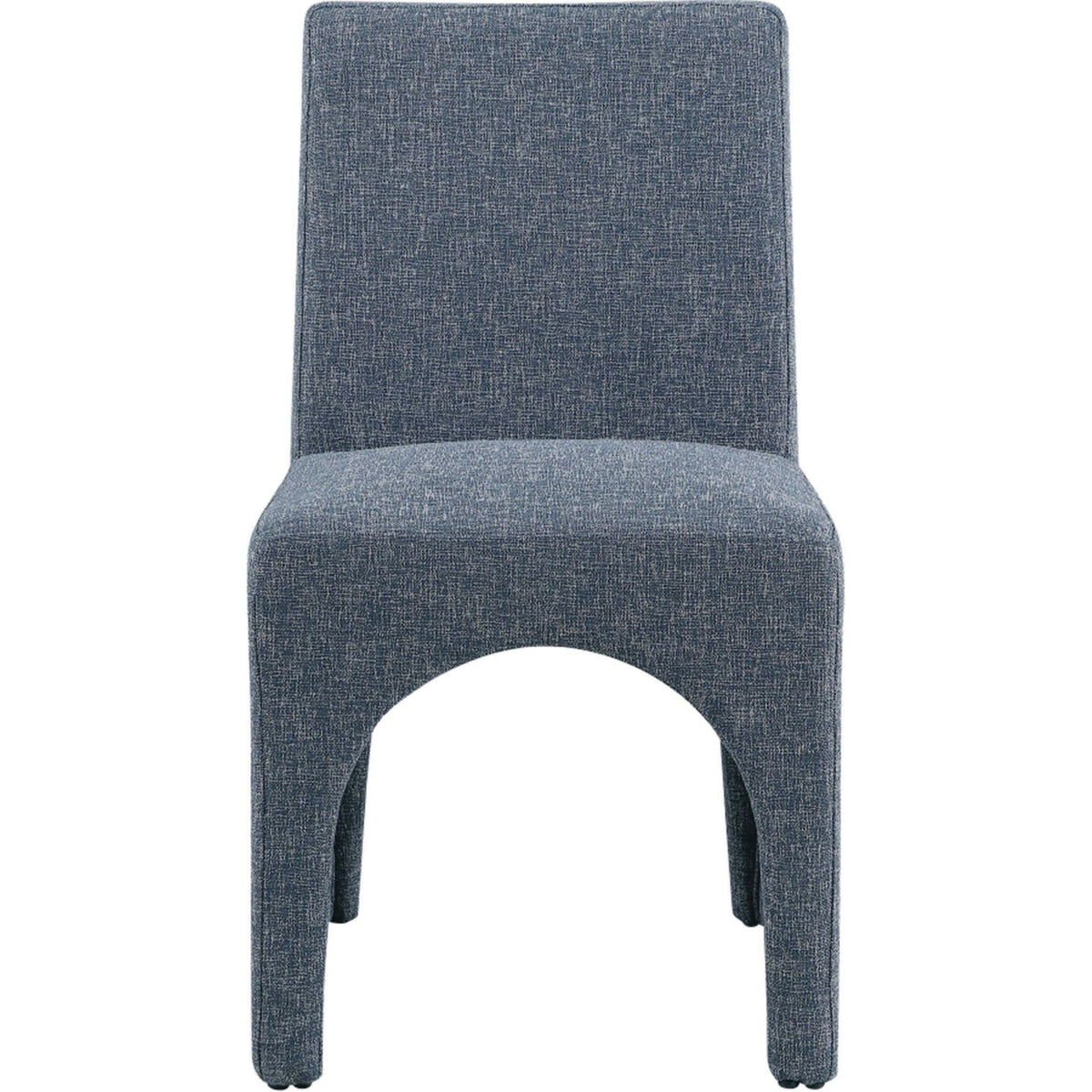 Meridian Gramercy Blue Linen Textured Fabric Dining Chair