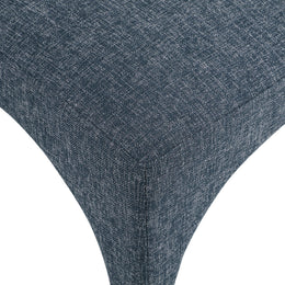 Meridian Gramercy Blue Linen Textured Fabric Dining Chair