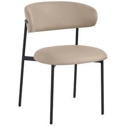 Meridian Lupita Taupe Vegan Leather Dining Chair