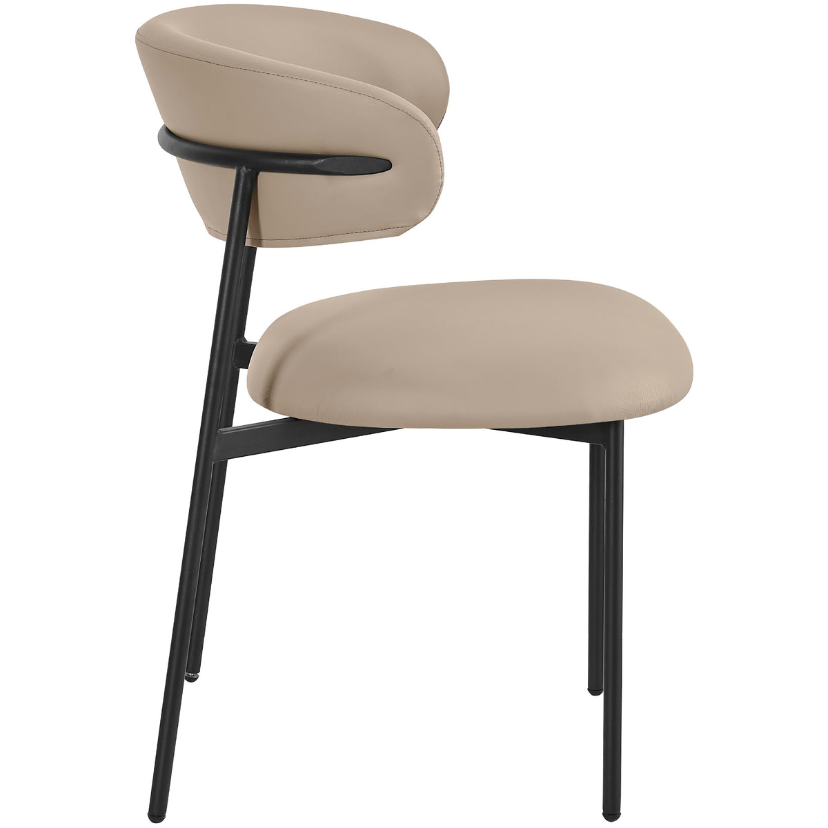 Meridian Lupita Taupe Vegan Leather Dining Chair