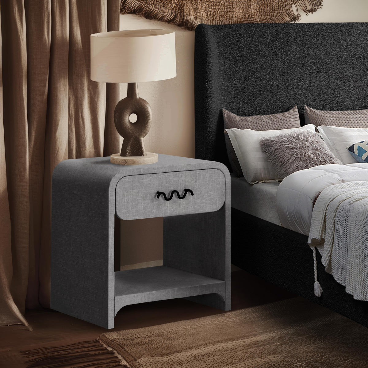 Meridian Medley Grey Night Stand / Side Table