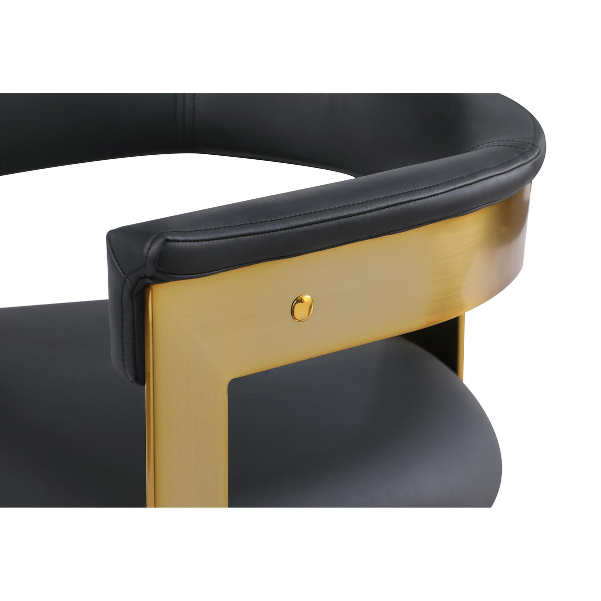 Meridian Romeo Black Vegan Leather Dining Chair
