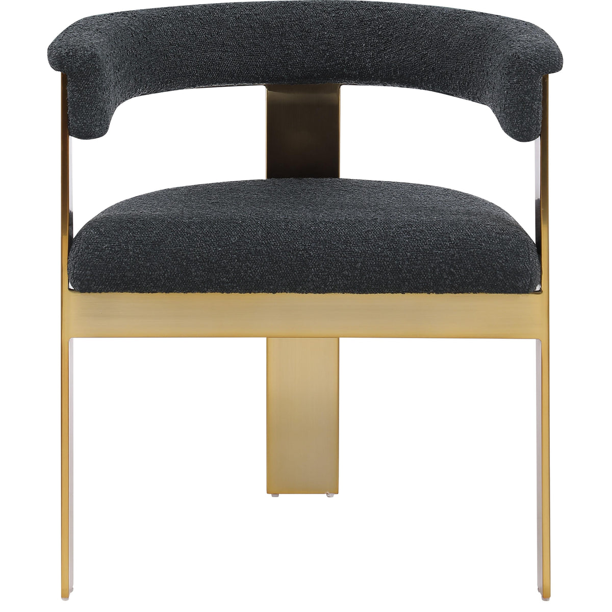 Meridian Romeo Black Boucle Fabric Dining Chair