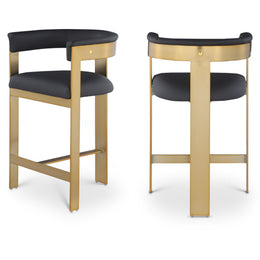 Meridian Romeo Black Vegan Leather Counter Stool